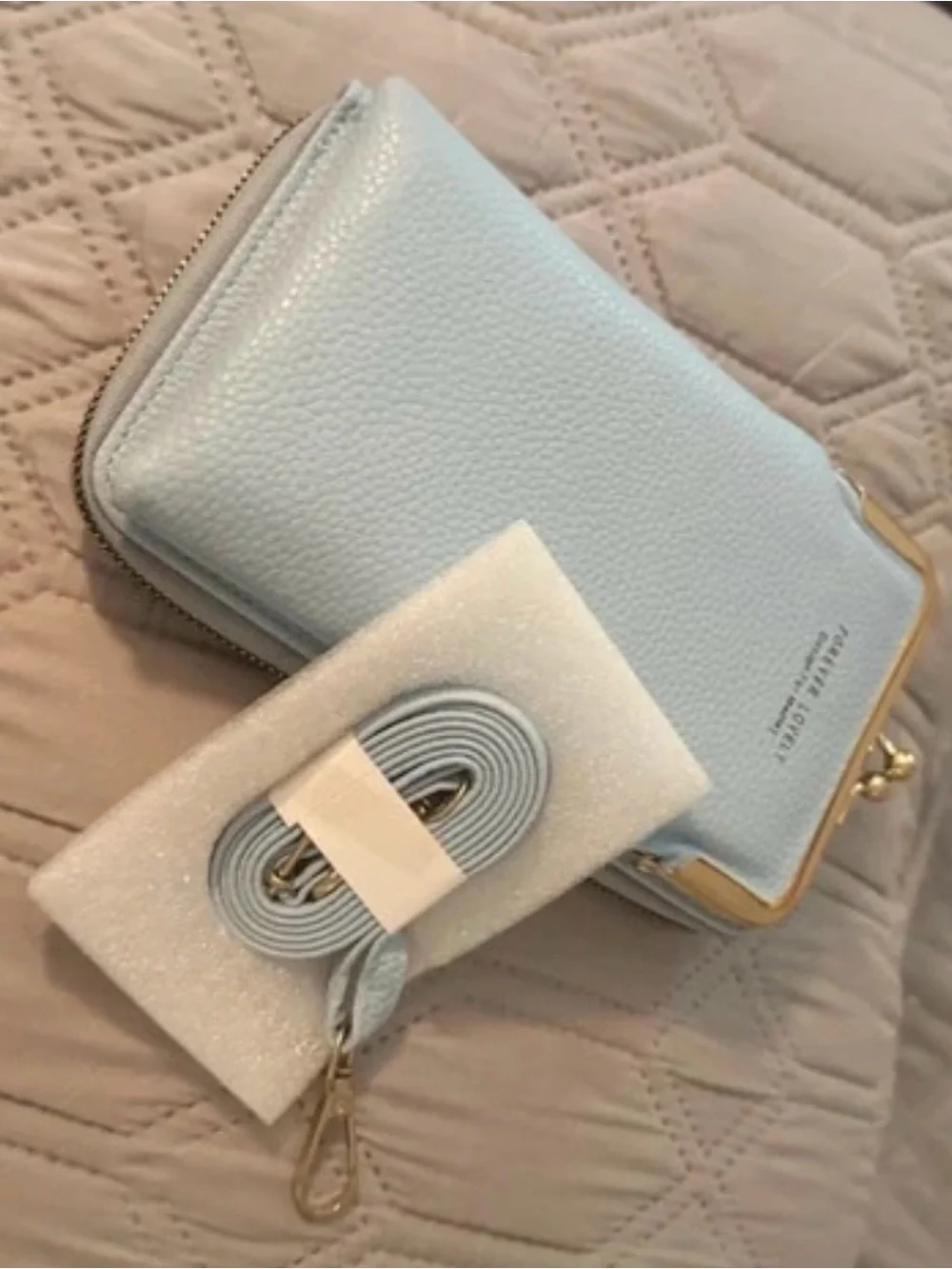Dusty Blue wallet/ crossbody Forever Lovely design for Marley